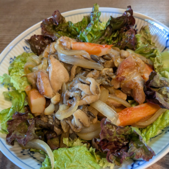 しめじ鶏もも肉オイスター焼き