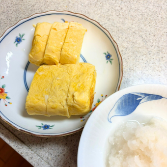 卵焼きと大根おろし